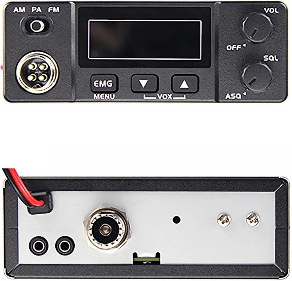 Mini CB Radio with Antenna Kit for Truck, Mobile CB Radio with AM FM PA | EMG Channel 9/19, VOX, 4-Watt Output for