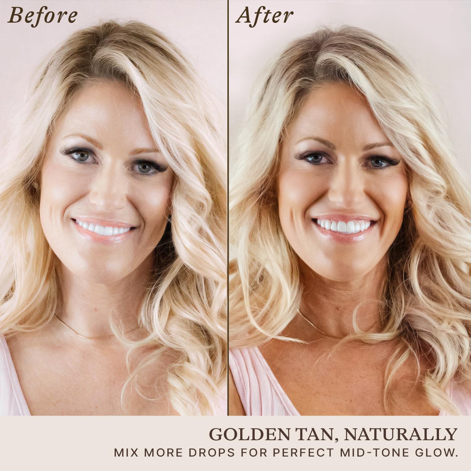 Self Tanning Drops - USA Made with Natural & Organic Ingredients | Medium Face Tanning Drops to Add to Lotion