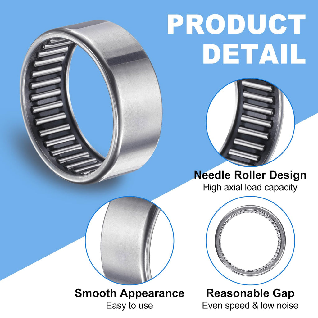 uxcell SCE2416 Needle Roller Bearings 1-1/2" Bore 1-7/8" OD 1" Width