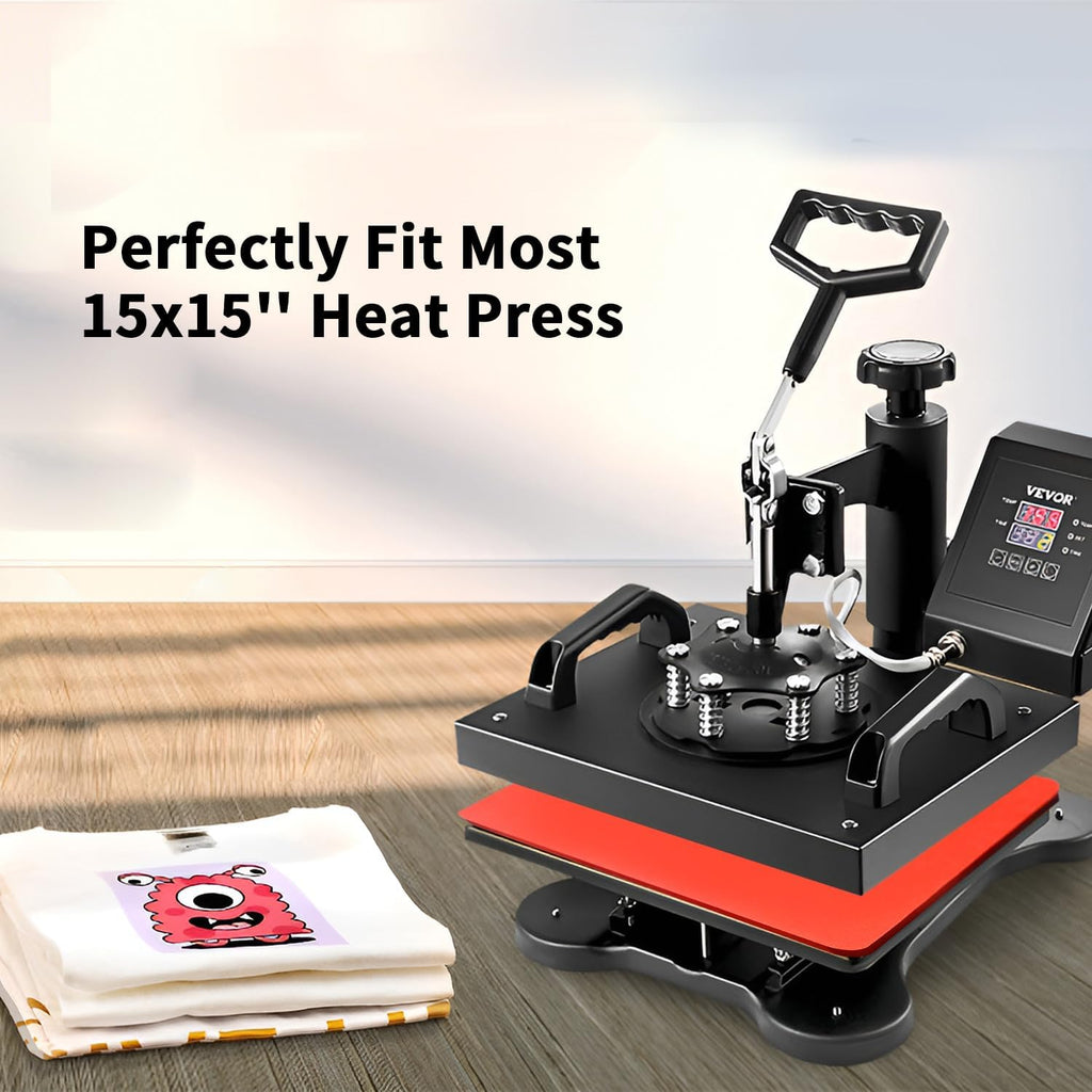 Heat Press Mat - 15x15 Inch Heat Resistant Insulation Silicone Pad for Heat Press Vinyl HTV Transfer Ironing