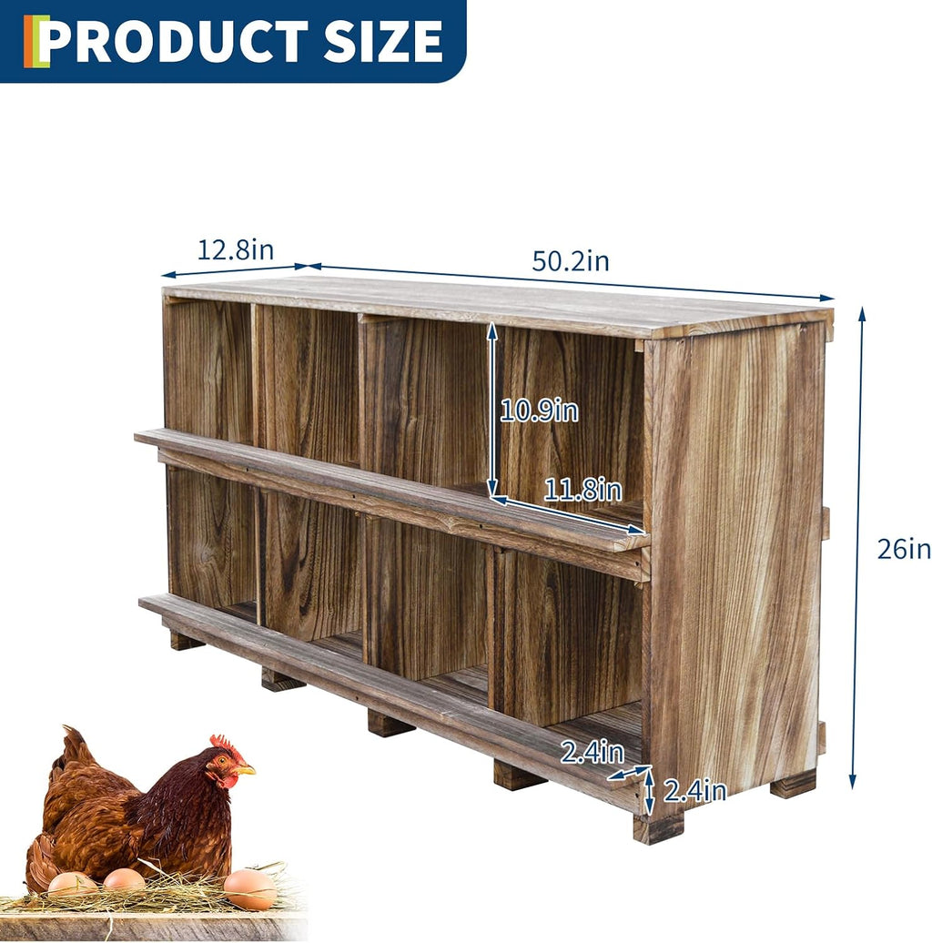 Nesting Boxes for Chickens, 8 Compartments Chicken Nesting Boxes