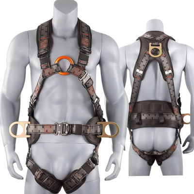 Safety Harness Fall Protection Padded on the shoulders, waist, and legs, featuring front O-rings, with upgraded