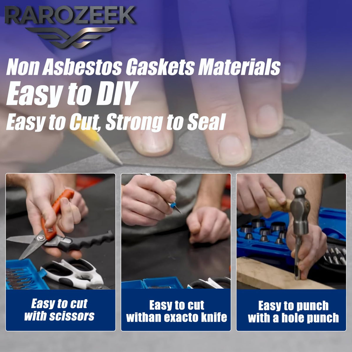 Gasket Making Material 15"x11.8" 0.8mm, 1mm, 1.2mm Gasket