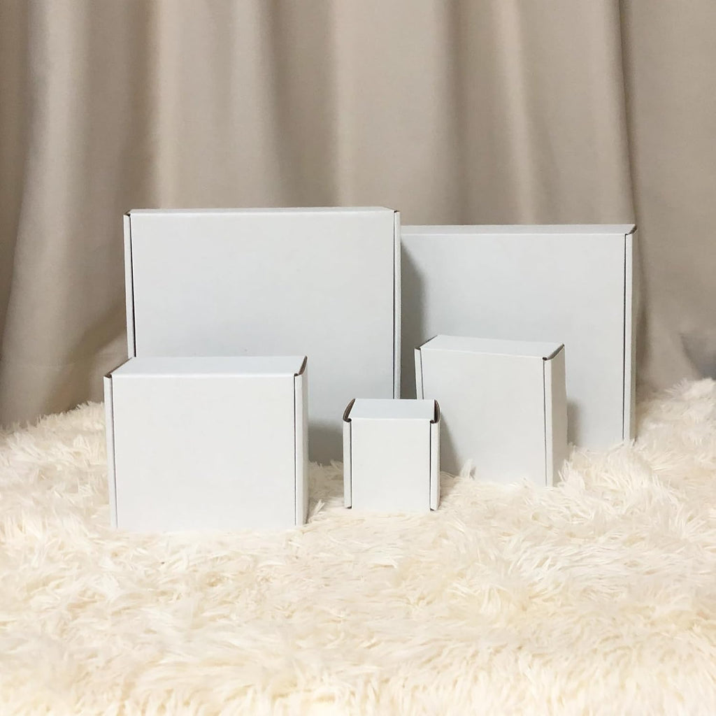 10x10x3 Inch White Shipping Boxes 25 Pack,Craft Gift Boxes,Bulk of Mailers