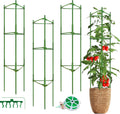 3 Pack Tomato Cages - Tomato Trellis Plant Support Stake Cage for Garden and Pots, Adjustable Tomato Plant Cage Tall