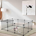 Metal Panel Pet Playpen, DIY Expandable Design for Various Small Animals, Indoor Portable Metal Wire Yard Fence, Easy