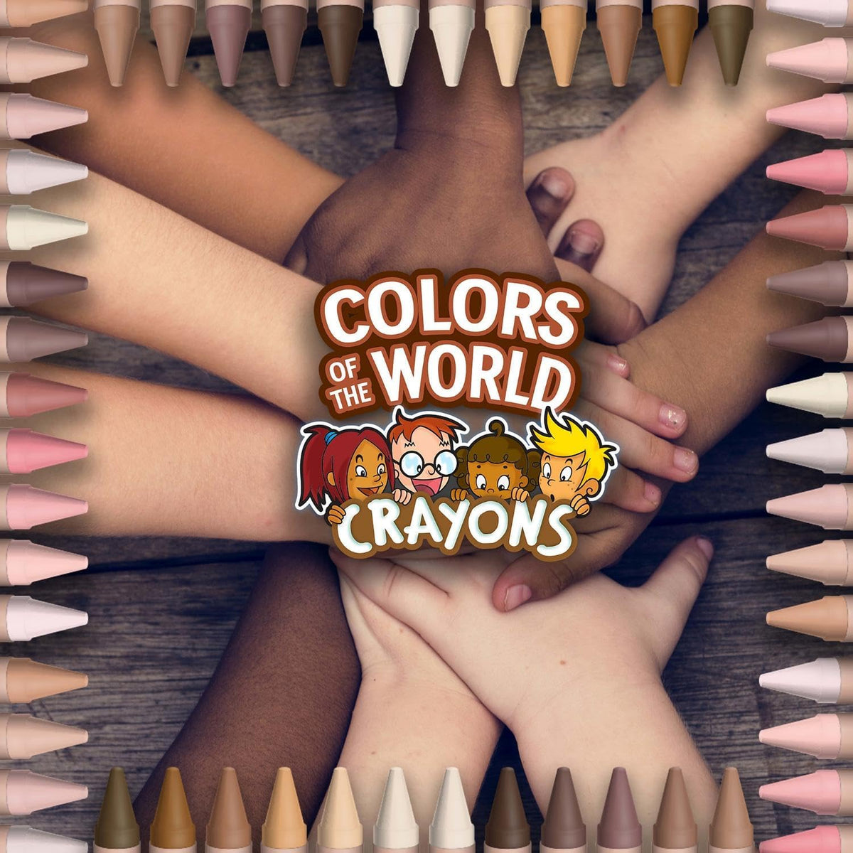 Colors of The World 6pk, Skin Color Bulk Crayon Set for Classroom