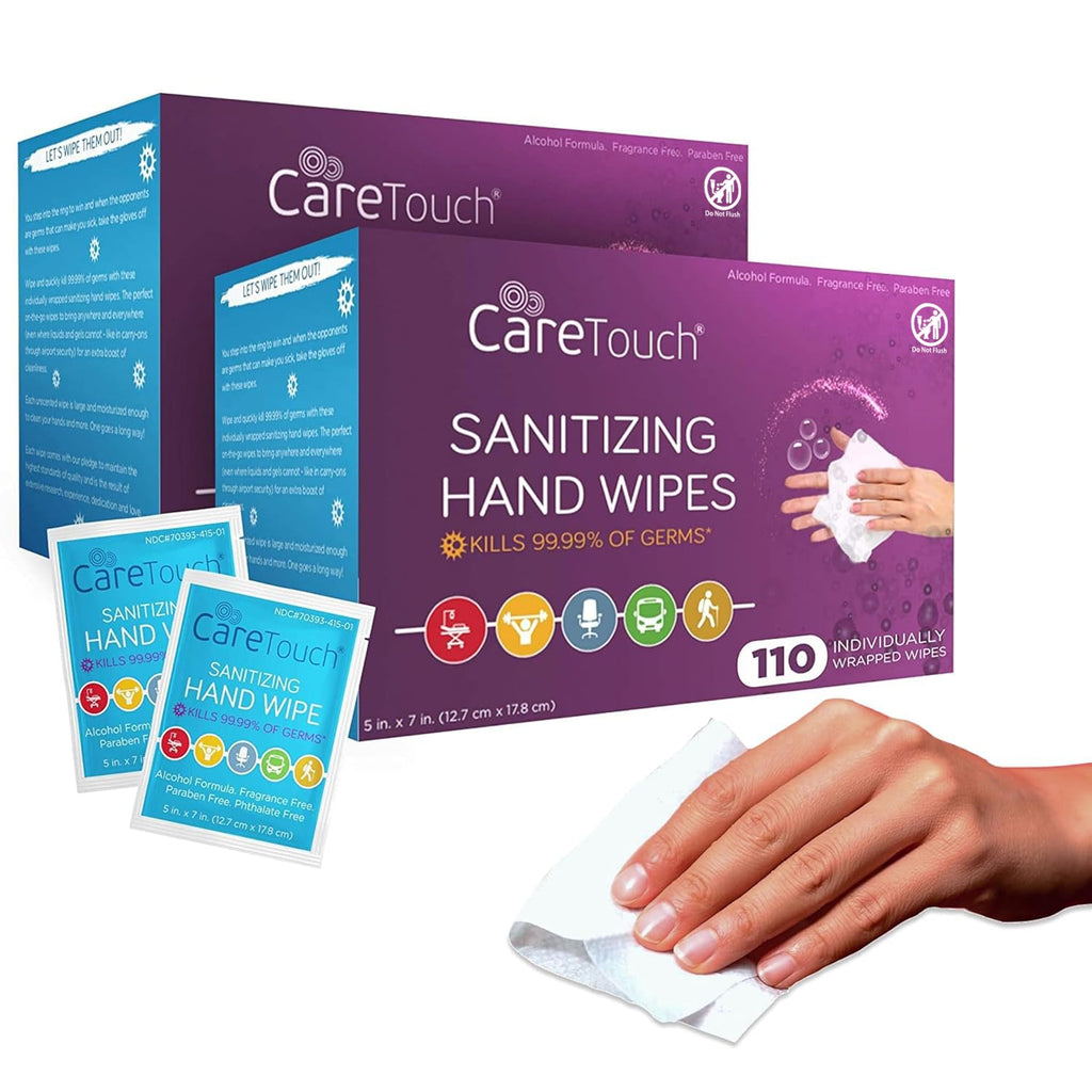 Hand Sanitizer Wipes – 220 Individually Wrapped Packets (Packing may Vary)