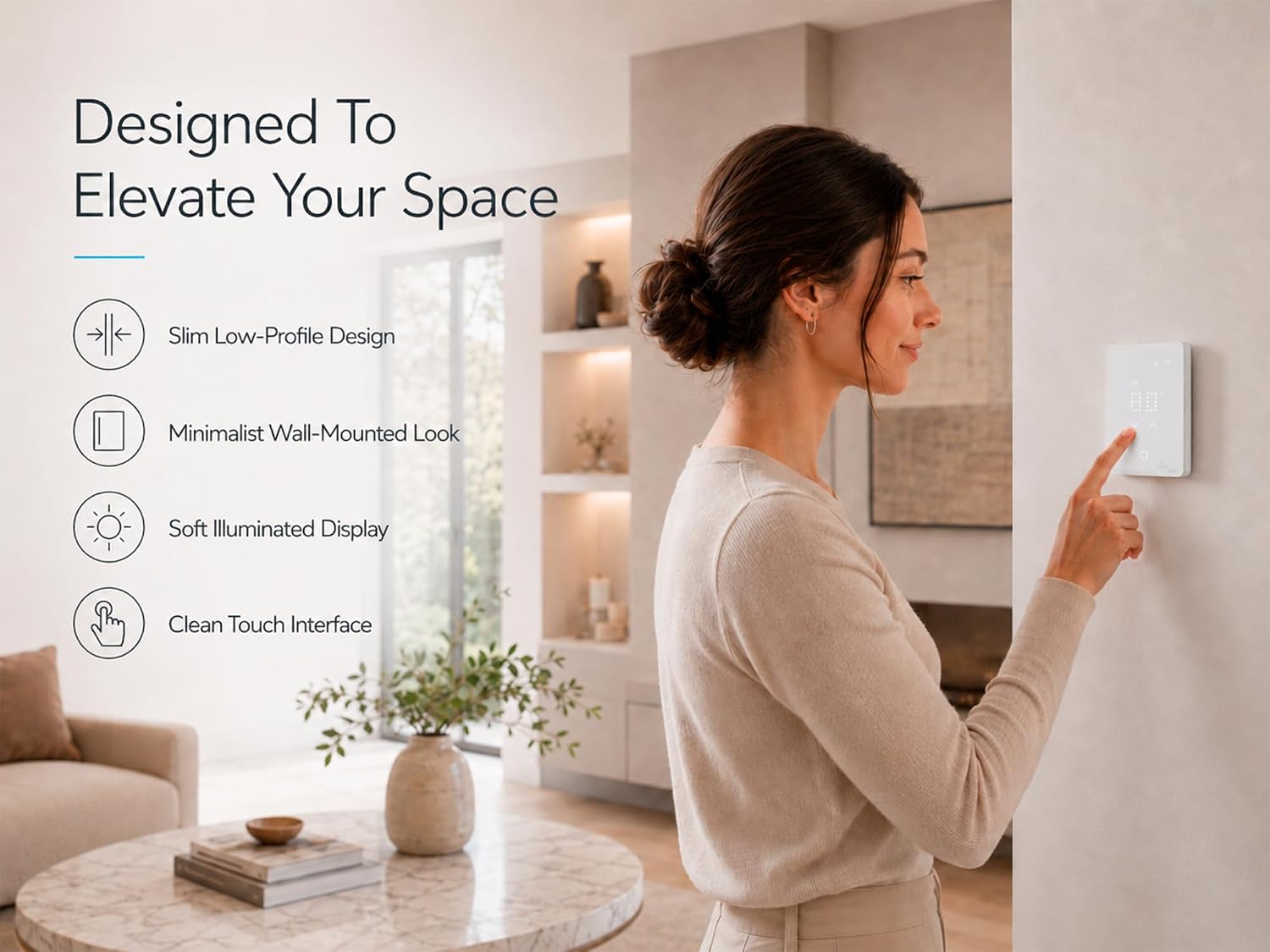 nVent Conductor UWG5-4999-NV Smart WiFi Floor Heating Thermostat | Dual-Voltage, Programmable