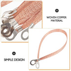 5pcs Ground Strap Copper Braided Battery Cable for Marine Bonding