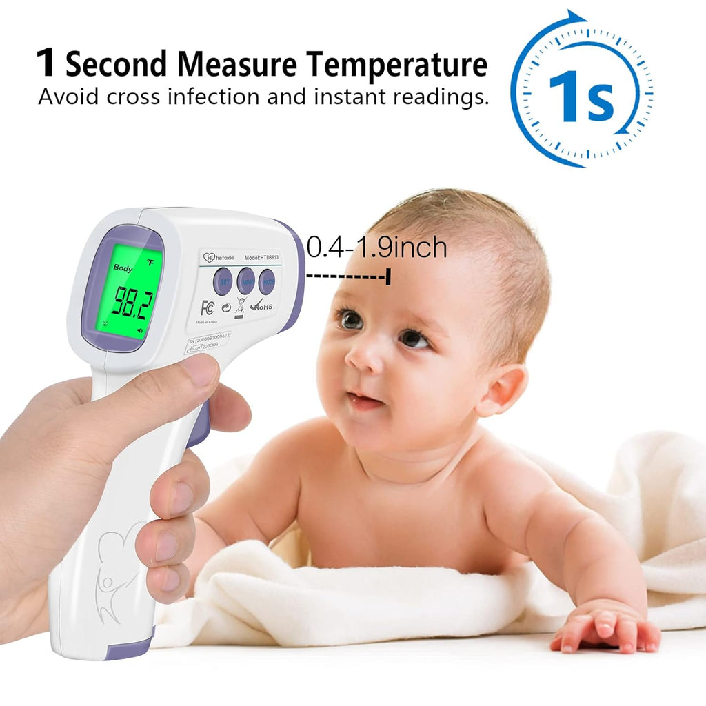 Digital Thermometer for Adults and Kids, No Touch Forehead Thermometer for Baby, 2 in 1 Body Surface Mode Infrared