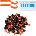 Tile Leveling System Kit,100pcs Reusable Tile Leveler Spacers+500pcs Cross-shaped Tile Spacers+2 wrenches