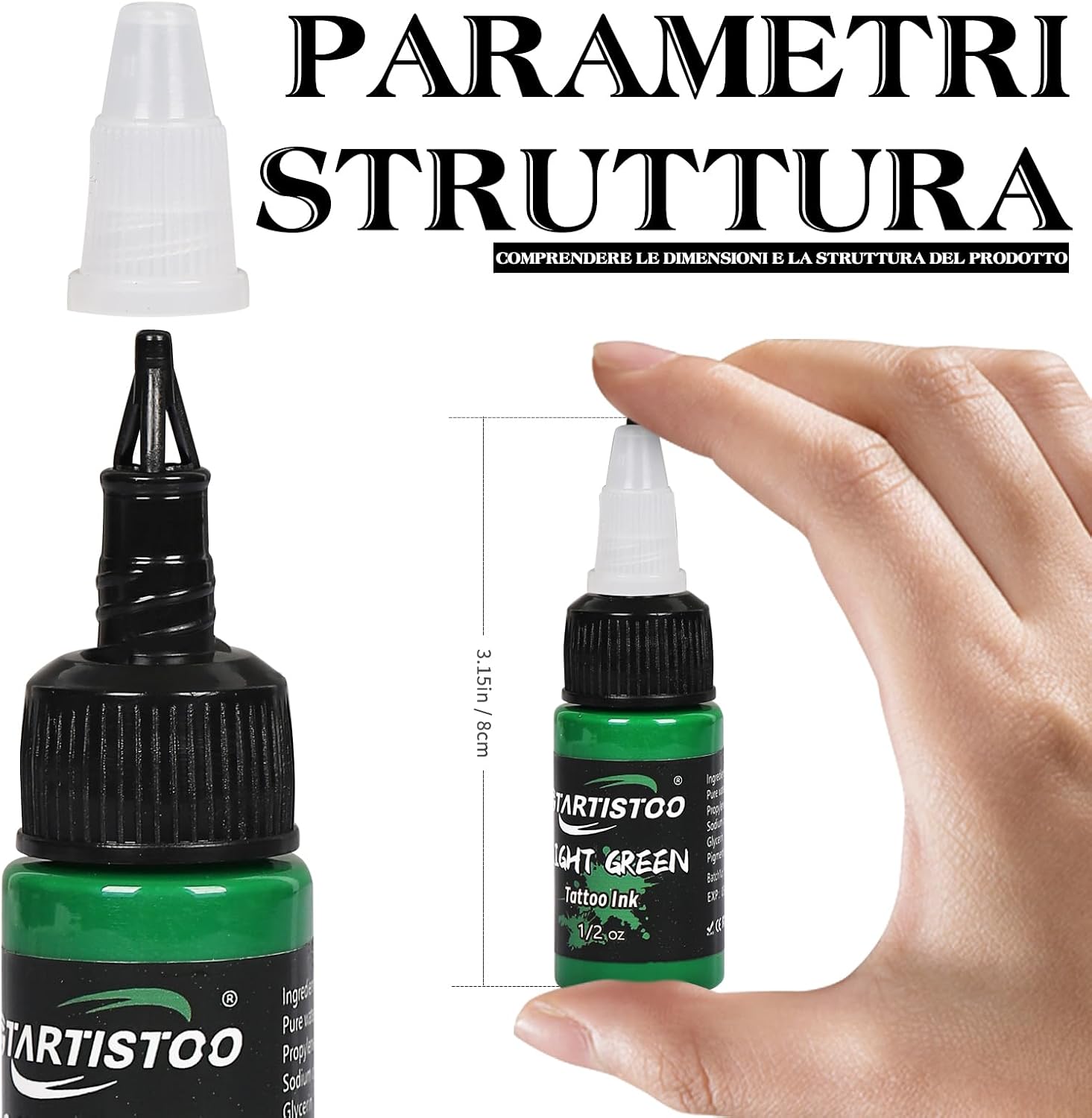 Tattoo Ink Set 16 Colors 0.5oz (15ml) Pigment Supplies Kit for Beginners