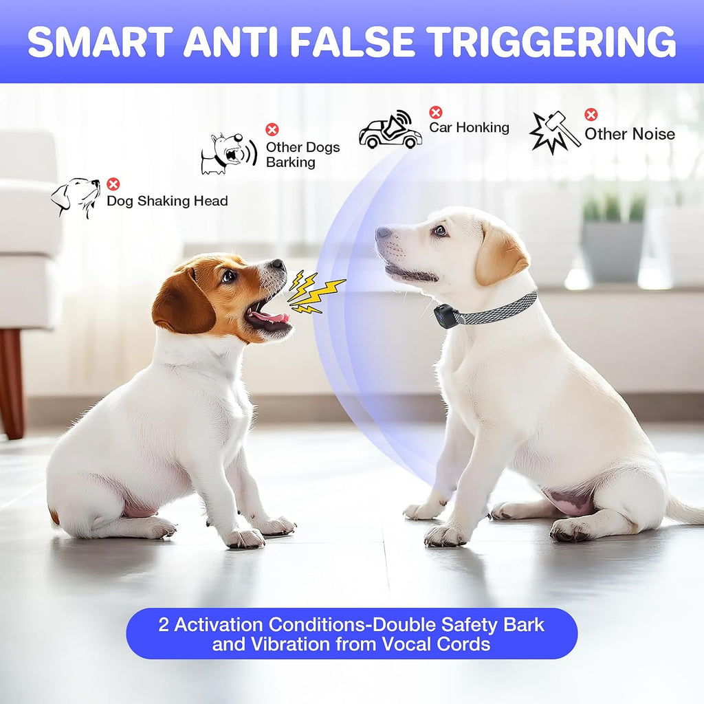 Dog Bark Collar,Rechargeable Smart Barking Collar
