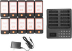 1000m Stable Signal, Moderate Vibration Strength, 1 Base 10 Guest Pagers Wireless Calling System, Simple Operation