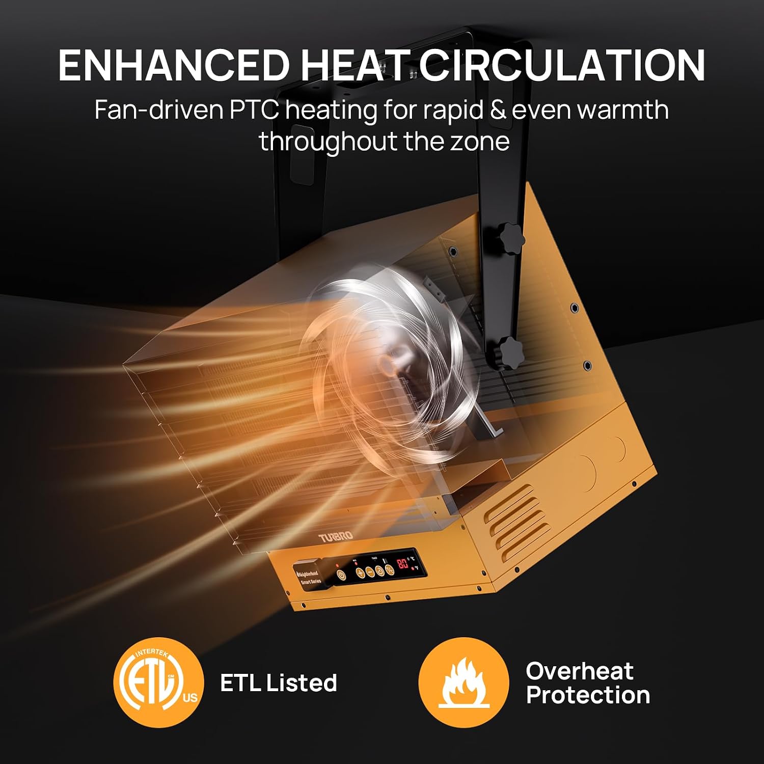 15,000W Electric Garage Heater, 240V Hard Wired, WiFi Enabled, Fan-Forced Shop Heater with Remote, Overheat