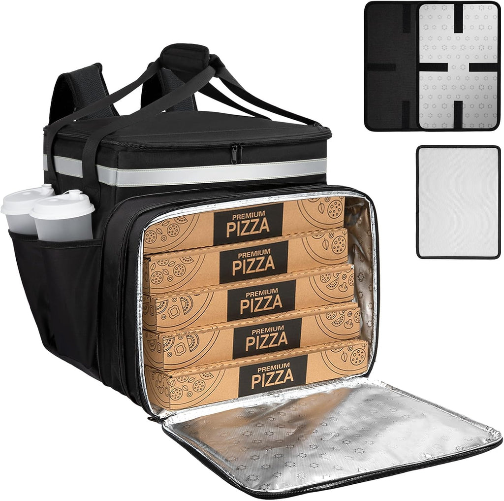 Food Delivery Backpack, Expandable Delivery Backpack Pizza Bag, XL