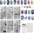 6 Sheets Nail Stamping Plate Star Moon Nail Art Stamp