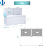 76"W Commercial Chest Freezer, Deep Freezer Top Open Door