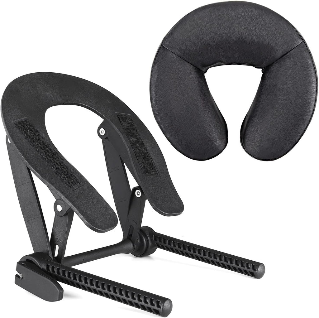 Universal Massage Table Face Cradle & Cushion, Multi-Angle | Adjustable Spa Bed Headrest & Face Pillow Support for