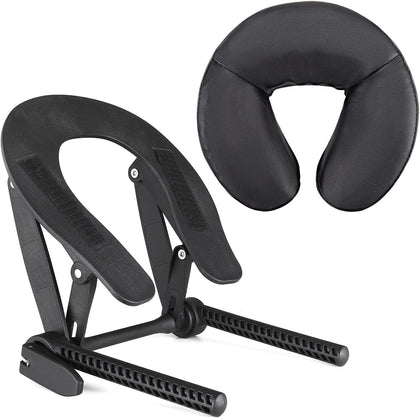 Universal Massage Table Face Cradle & Cushion, Multi-Angle | Adjustable Spa Bed Headrest & Face Pillow Support for