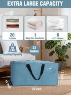 8 Pack Extra Large Moving Bags with Backpack Straps & Handles