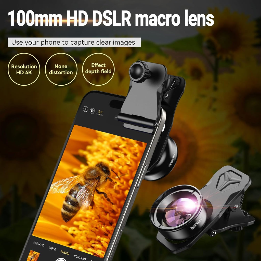 Professional Macro Photography Lens for Smartphone Macro Lenses | for iPhone, Samsung, Galaxy, Oneplus, Android