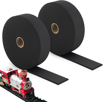 2 Roll N Scale Track 24ft Model Train Foam Roadbed Shock Absorption | Eva Roadbed Base for O N Ho Scale Track