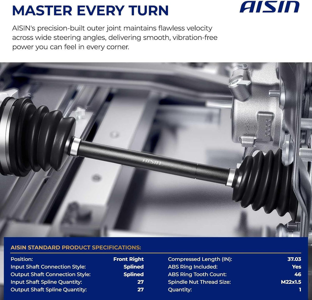 AISIN AFTERMARKET CVAAZ-01092 Front Right CV Axle Assembly
