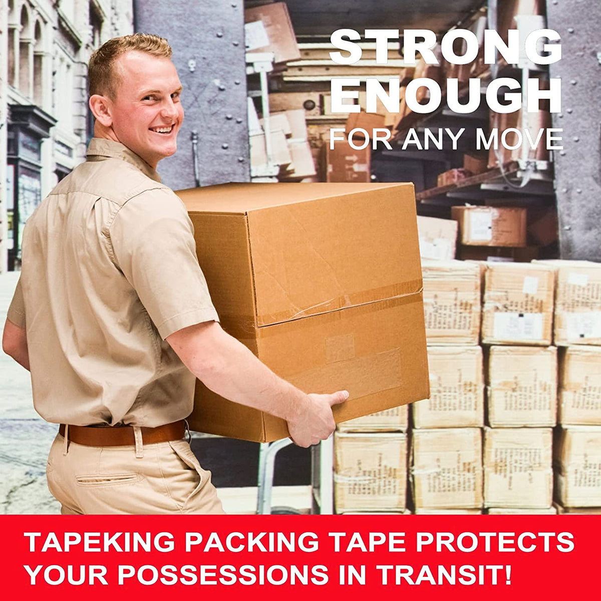 Packing Tape (18 Rolls),2.7mil, Heavy Duty Packaging Tape for Shipping Moving Sealing, 1.88 Inch x 60 yd Per Roll