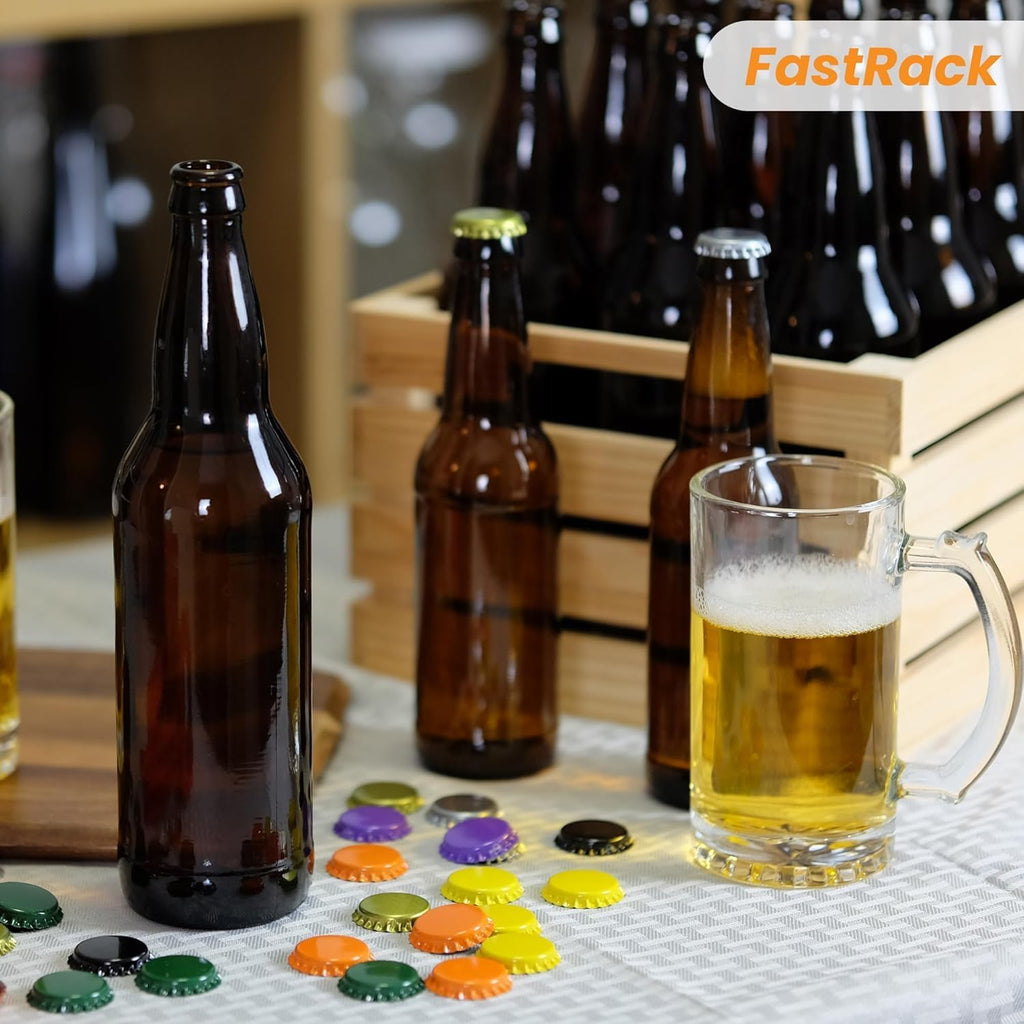 288 Oxygen Absorbing Beer Bottle Caps | 26mm Pry-Off Silver Standard Homebrew Bottle Tops for Glass Bottles |