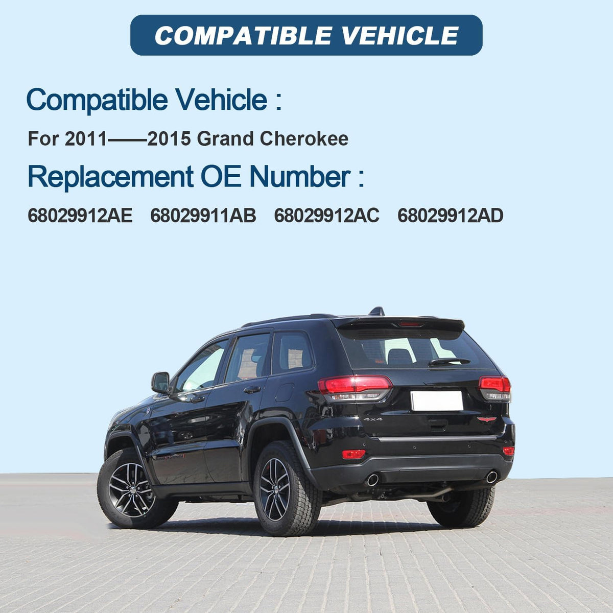 Rear Air Suspension Spring Bag Replacement Compatible with Jeep Grand Cherokee 2011 2012 2013 2014 2015 68029912AE 68029911AB 68029912AC 68029912AD