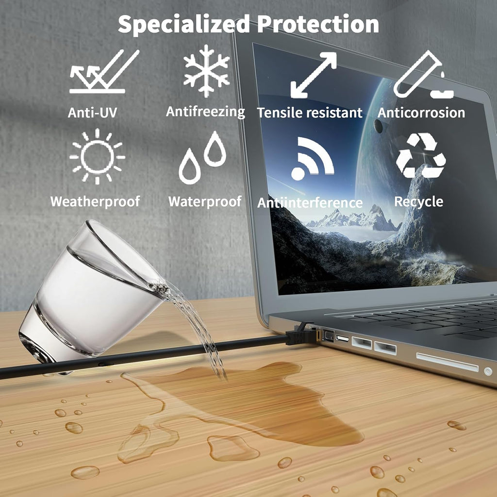 Cat 8 Ethernet Cable 50FT,High Speed 40Gbps,2000Mhz,26AWG,Gold Plated RJ45 Connector,for