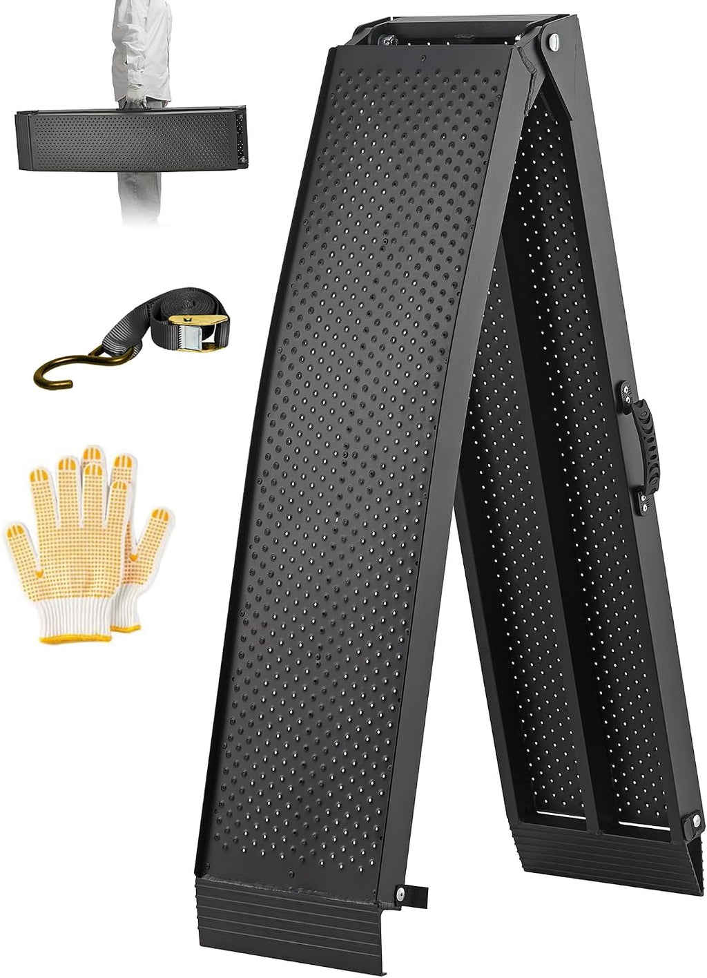 Motorcycle Ramps, 89"x12" Portable Loading Ramps for Pickup Trucks 750 LBS Capacity 7.5FT Aluminum Folding Ramps with