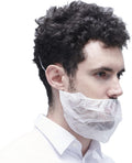 Disposable Beard Covers Protector, 19x9, White, 100 Pack
