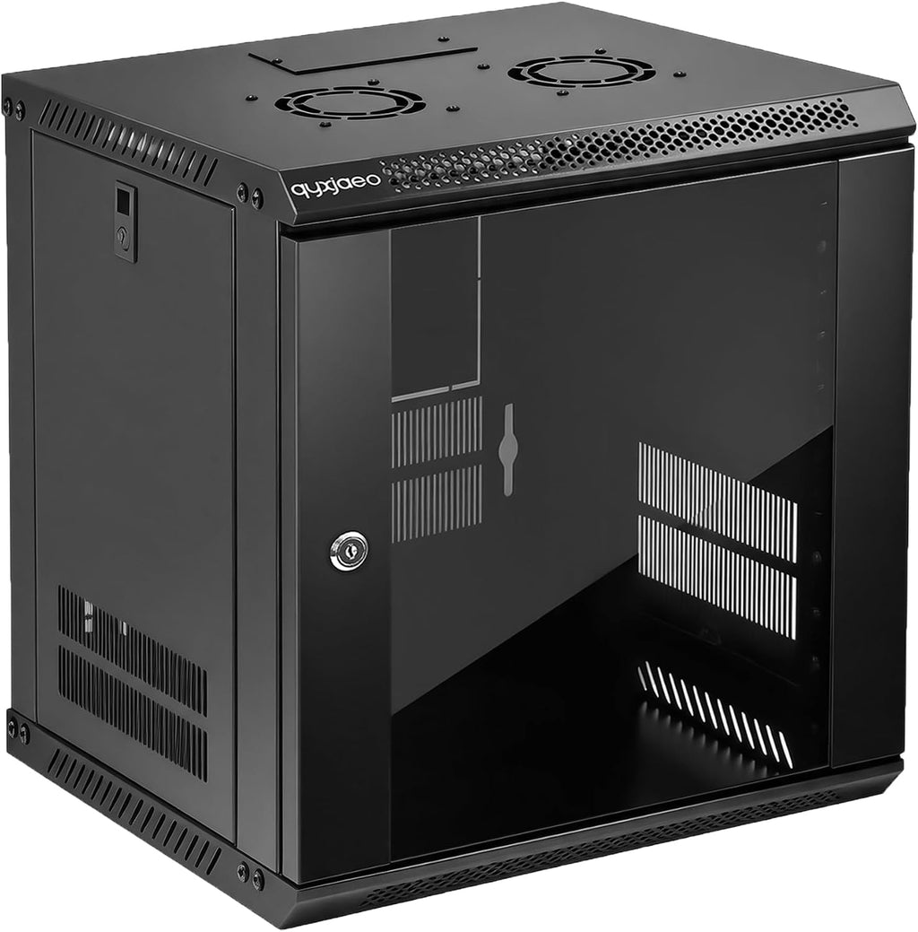 9U Wall Mount Server Rack Cabinet for 19'' IT Equipment, AV Device