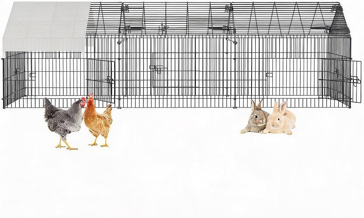 Chicken Run,Large Poultry Enclosure,130 Inch Outdoor Pen