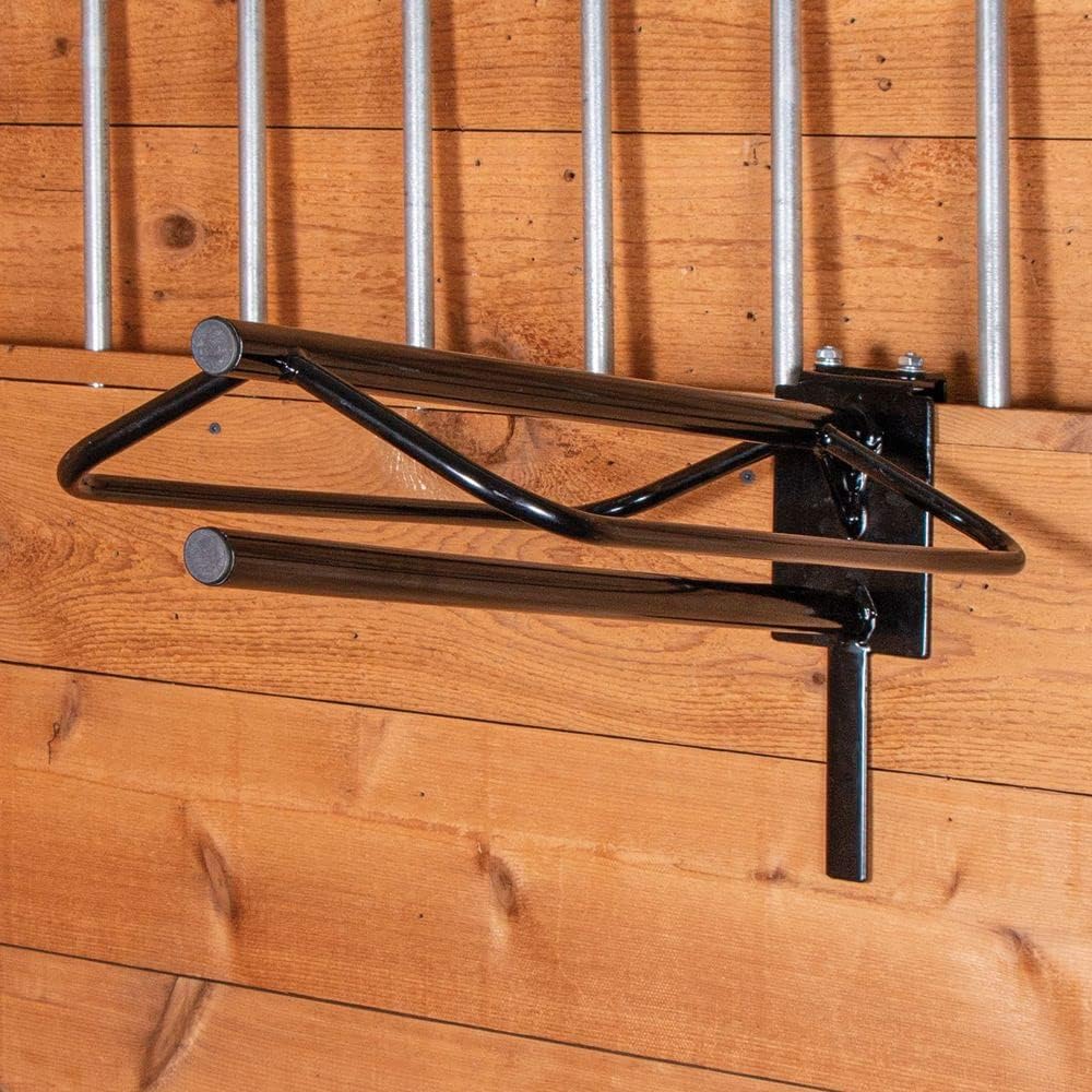 Saddle Rack with Pad Bar for Horse Enthusiast | Heavy-Duty Saddle Rack Wall Mount | Western & English Saddle Rack |