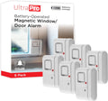 Personal Security Window and Door Alarm, 6 Pack, DIY Protection, Burglar Alert, Wireless Chime/Alarm, Easy