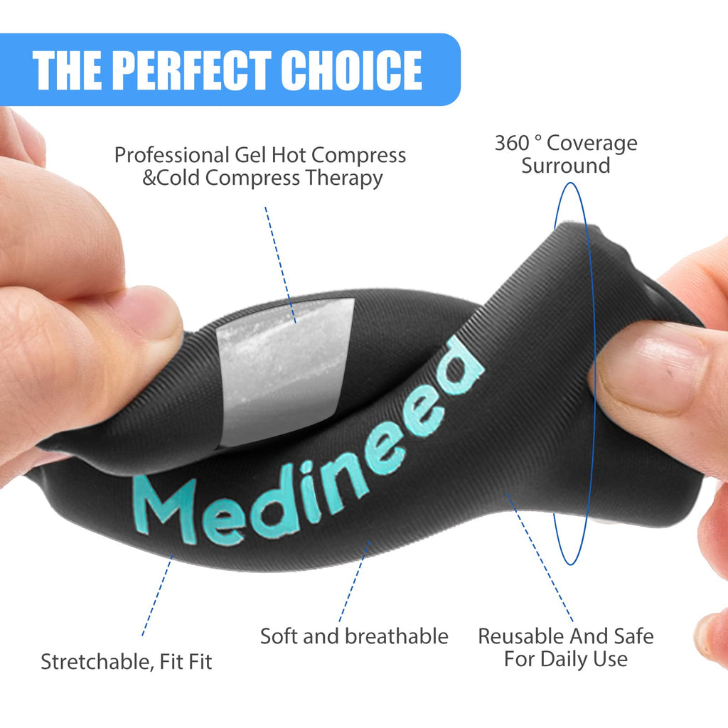 2PCS Finger Gel Ice Pack Sleeves, Cold Therapy for Injuries, Black
