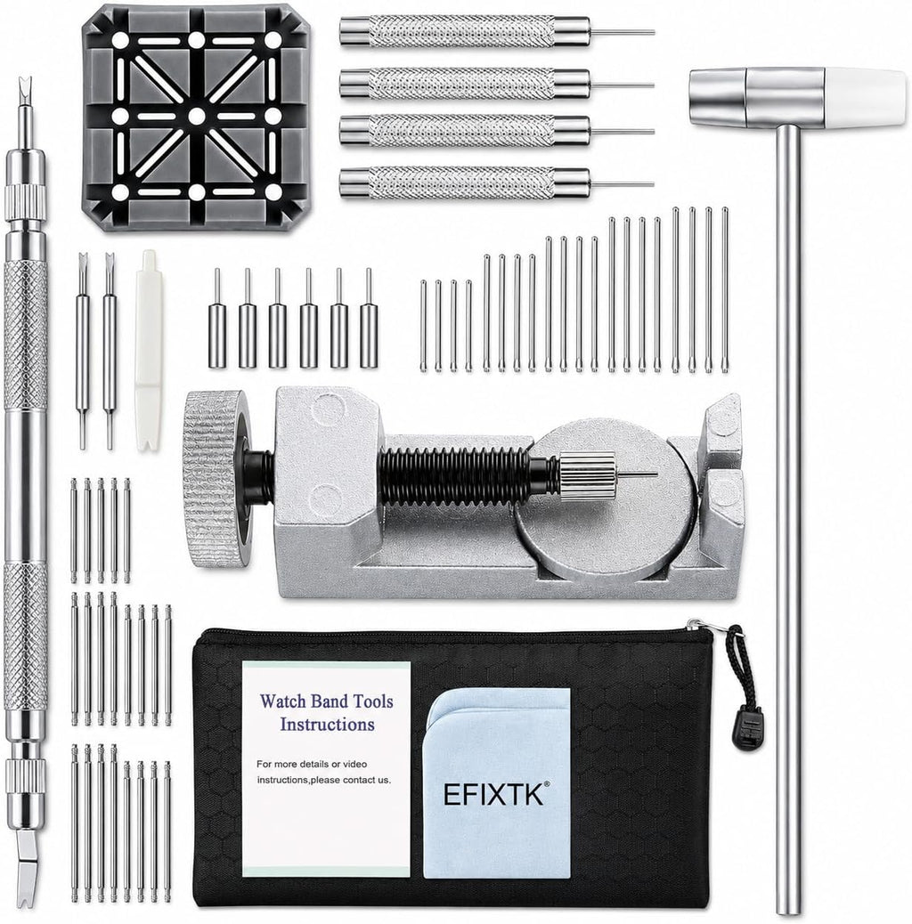 Watch Link Removal Kit, Watch Band Tool for Watch Bracelet Resizing,Adjustment -Watch Strap Pins