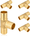 5Pack Seelink PEX Fittings, 1-Inch Pex Brass Crimp Tee(PEX1807074-5)