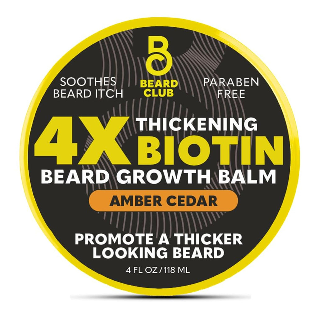 Biotin Beard Balm for Men - Beard Growth Shea Butter with Castor & Coconut Oil - Moisturizing, Hydrating and