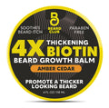 Biotin Beard Balm for Men - Beard Growth Shea Butter with Castor & Coconut Oil - Moisturizing, Hydrating and