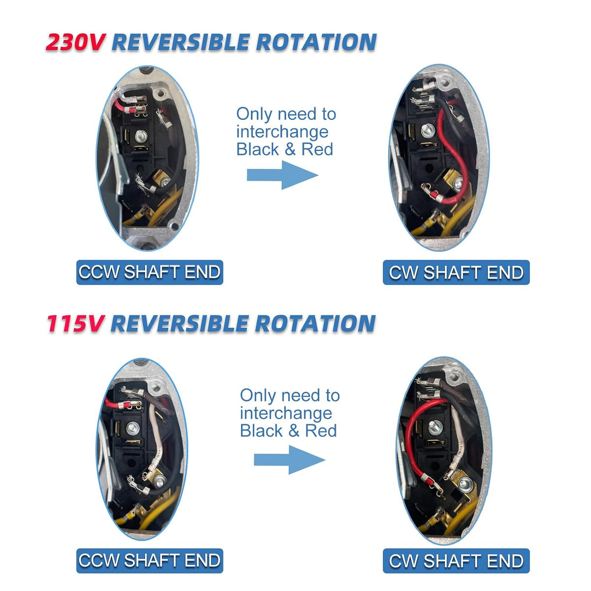 B319 Fan and Blower Motor Replace Marathon B319 3/4HP Reversible Rotation