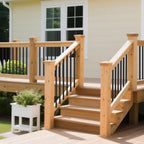 50 Pack 38" Balusters for Deck Railing, Black Rectangular Spindles