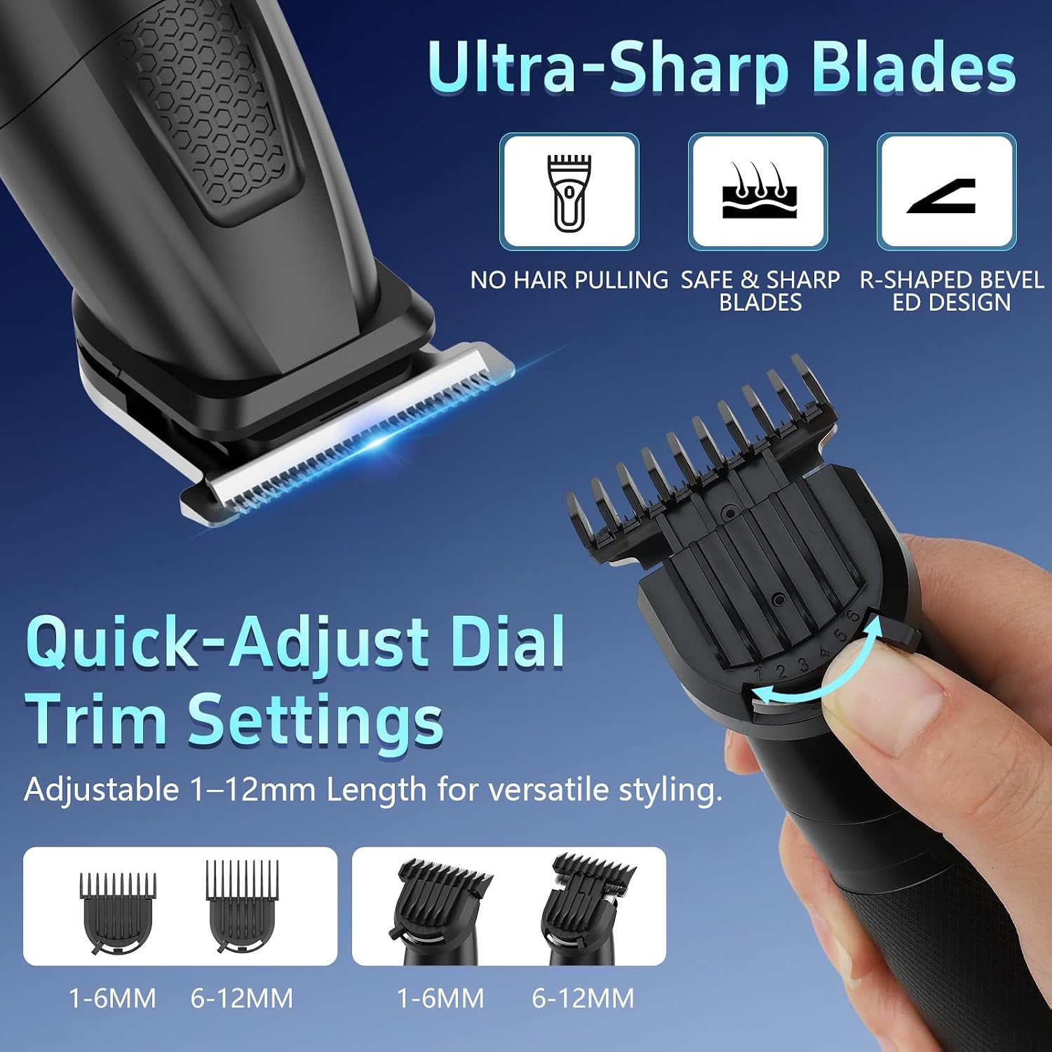 Manscape Men Body Beard Trimmer Waterproof Groin Ball Hair Groom Kit | 6-in-1 multi-set, no-nick shave trim, nose