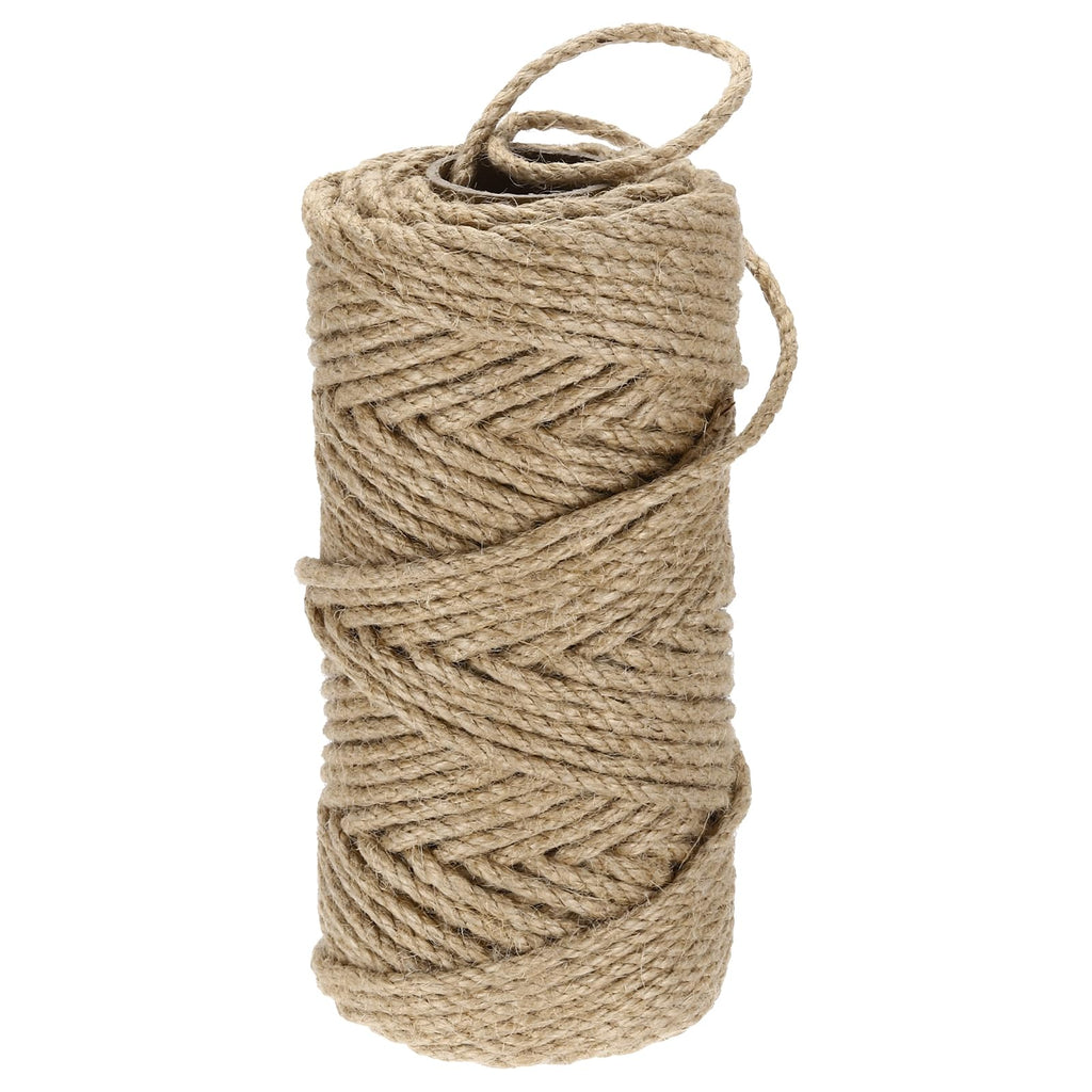 Natural Jute Twine String 164ft x 5mm Long Strong Twine Rope for Arts Crafts Ribbon Gift Wrapping Packing Christmas