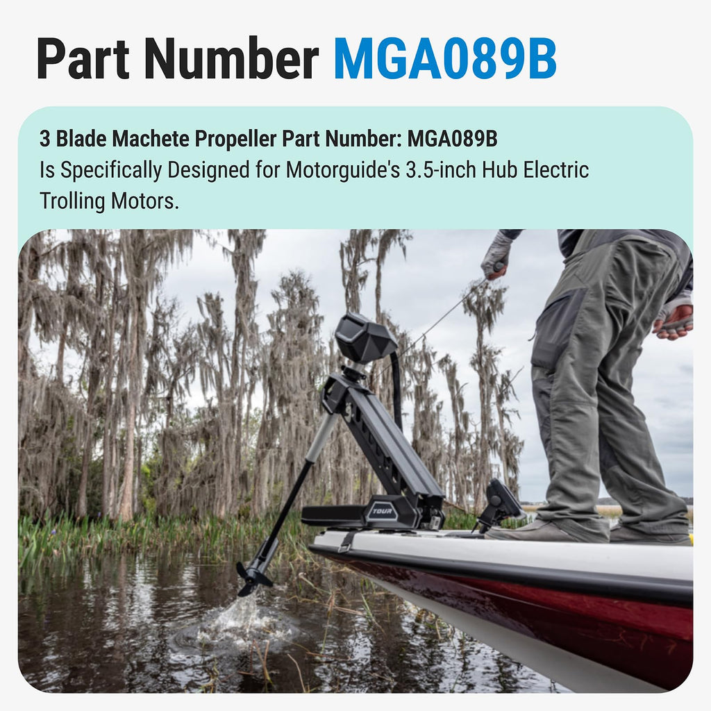 Machete III Propeller Compatible with Motorguide Trolling Motor, 3.5" Hub