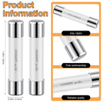 Relaxweex 5 Pcs Ceramic Fast Fuses for Multimeters, 6.3x32 mm Ff10a
